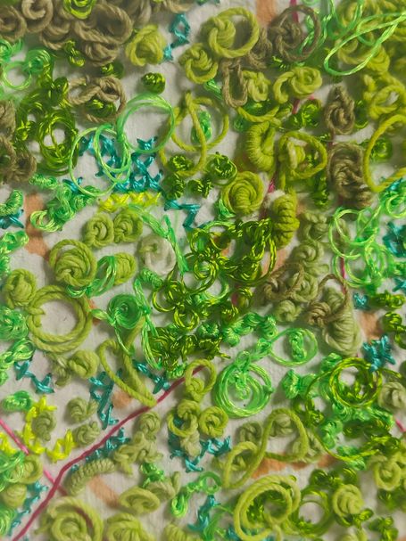 œuvre en volume art textile