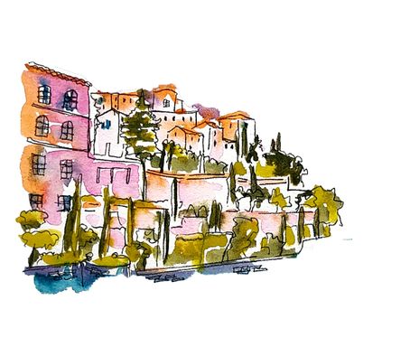 Illustratrice française  plus beau village monde Gordes