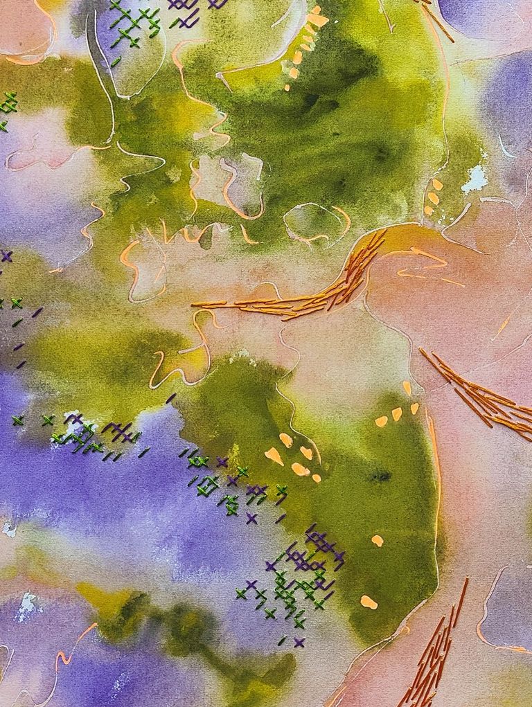 Tableau artiste dessin exotique nature