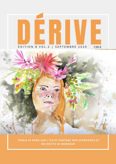 couverture de magazine d'un voyagiste avec une illustration de vahiné